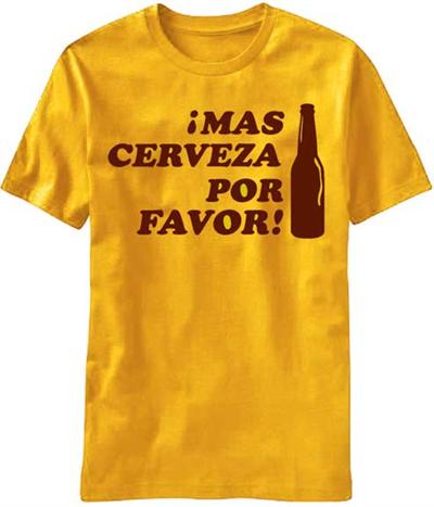 cerveza with a smile t shirt