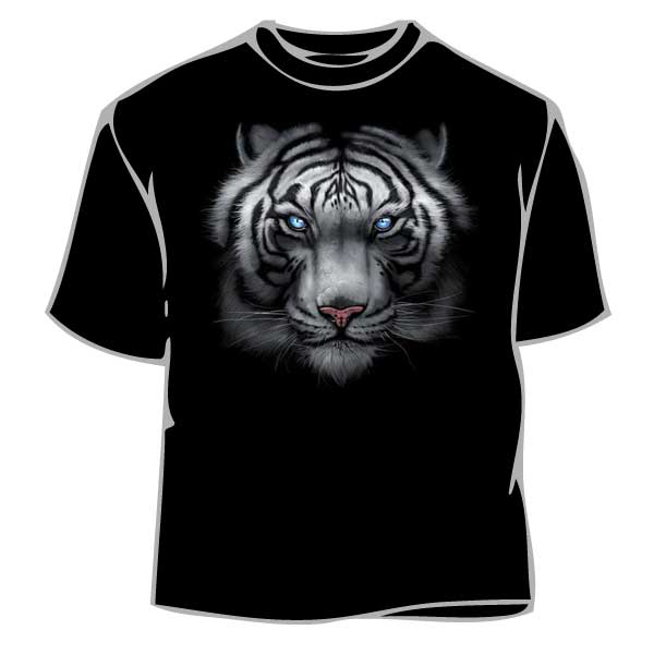 Tiger T-Shirt - Wildlifef T-Shirts - White Tiger T-Shirt - Animal Tee ...
