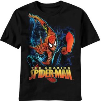 Tan Spider Web And Amazing Spiderman T-Shirt