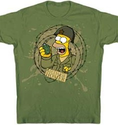 Medal Of Honor Homer Simpson Army Tee Shirt