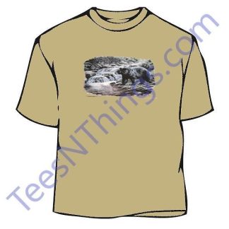 River cross salmon hunter animal tee shirt