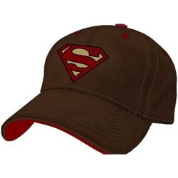 Brown Superman Shield Baseball Cap