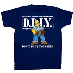 Don't Do It Yourself Homer DDIY Handyman Homer Simpsons T-Shirt