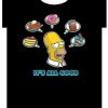 Glow in the Dark Homer Simpson Donut Brain Tees