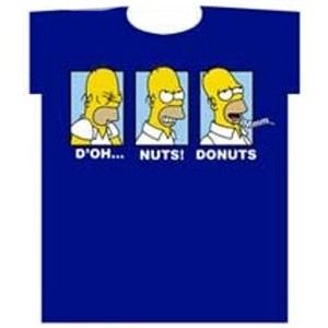 D'OH Nuts Donuts Satisfied Homer Simpson Tees