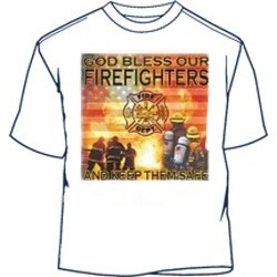 God Bless Our Firefighters Fireman Shirts