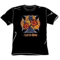 Flaming Dice Iron Cross Tee Shirt