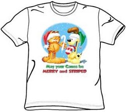 Garfield and Odie Candy Cane Tee Shirt
