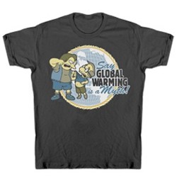 Nelson and Milhouse Simpsons Movie Global Warming Is A Myth Tee Shirt