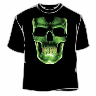 Glow in the dark skull face tee shirt