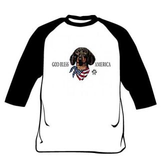Raglan Shirt - God Bless America Dachshund