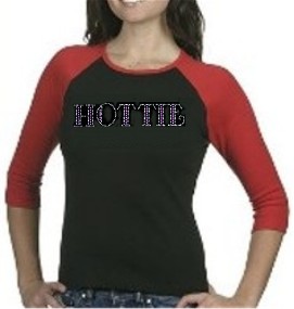 Hottie 3/4 Length Raglan T-Shirt