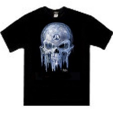 Ice skull with ice sickles alchemy tees