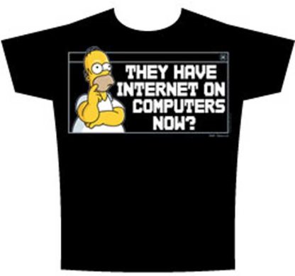 Internet On Computers Now Homer Simpson Tees