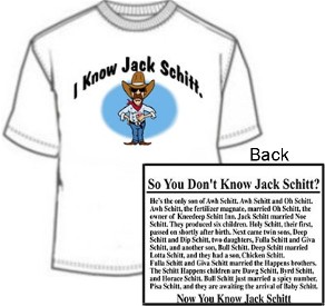 Novelty I Know Jack Schitt Funny Jack Shit Shirt