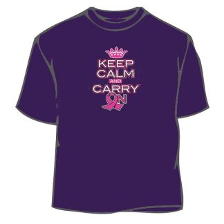 Keep Calm And Carry On Against Cancer T-Shirt