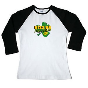 Kiss Me I'm Irish Raglan T-Shirt