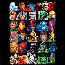 Marvel Comics Heroes and Villains Superhero Shirt