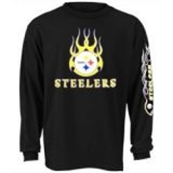 Pittsburgh Steelers Long Sleeve Flame Logo