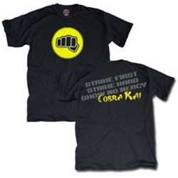 Karate Kid T-Shirt - Strike Hard Cobra Kai Logo