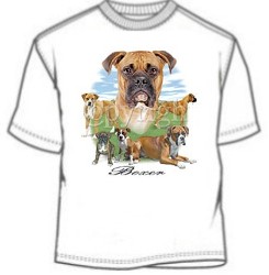 Dog breed boxer tee shirt