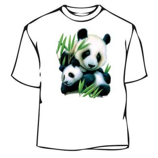 Mother and Cub Panda bamboo tee shirt