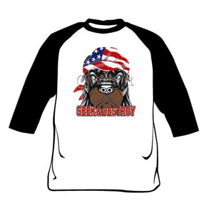 Raglan Shirt - Patriotic Rottweiler
