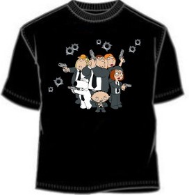 Family Guy Pulp Fiction Characters Tee