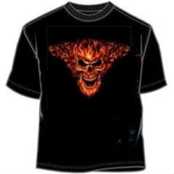 Raging Inferno Skull Tee Shirt