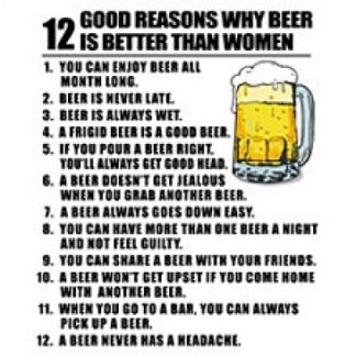 12 Reasons Why Beer Is Better Than Woman Tees
