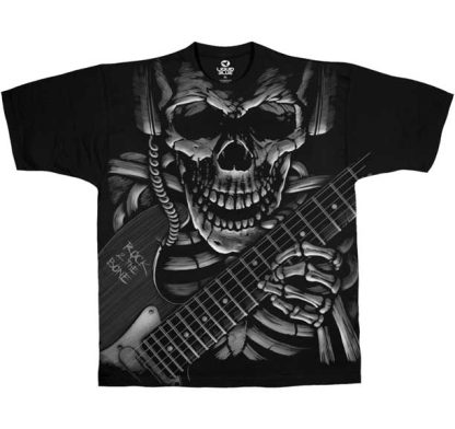 Rock and Roll - Skull and Guitar T-Shirt