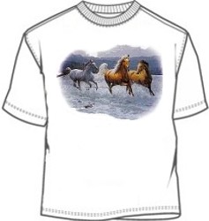 Running wild horses tee shirt