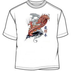 Scratching breakout dragon tee shirt