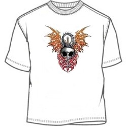 Serpent mask with dagger wings tees