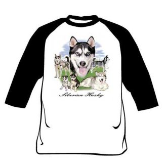 Raglan Shirt - Siberian Husky