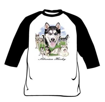 Raglan Shirt - Siberian Husky