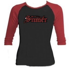 Sinner 3/4 Length Raglan T-Shirt