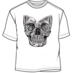 Doomsday black white and gray doom skull tee shirt