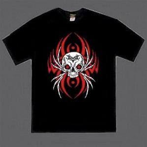 Spider Skull Tribal T-Shirt