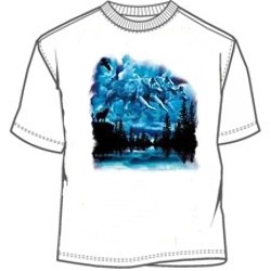 Sky and clouds pack of wolves tees
