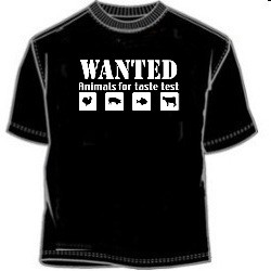 Animals Wanted For Taste Test Tee Shirt