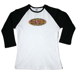 Tattooed In Places Where You'd Like To Lick Raglan T-Shirt