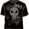 Black and Grey Mineral Wash Punisher Logo With Name