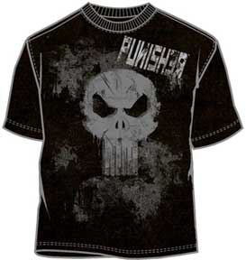 Black and Grey Mineral Wash Punisher Logo With Name