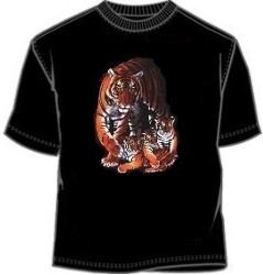 Mother tiger and cubs tee shirt